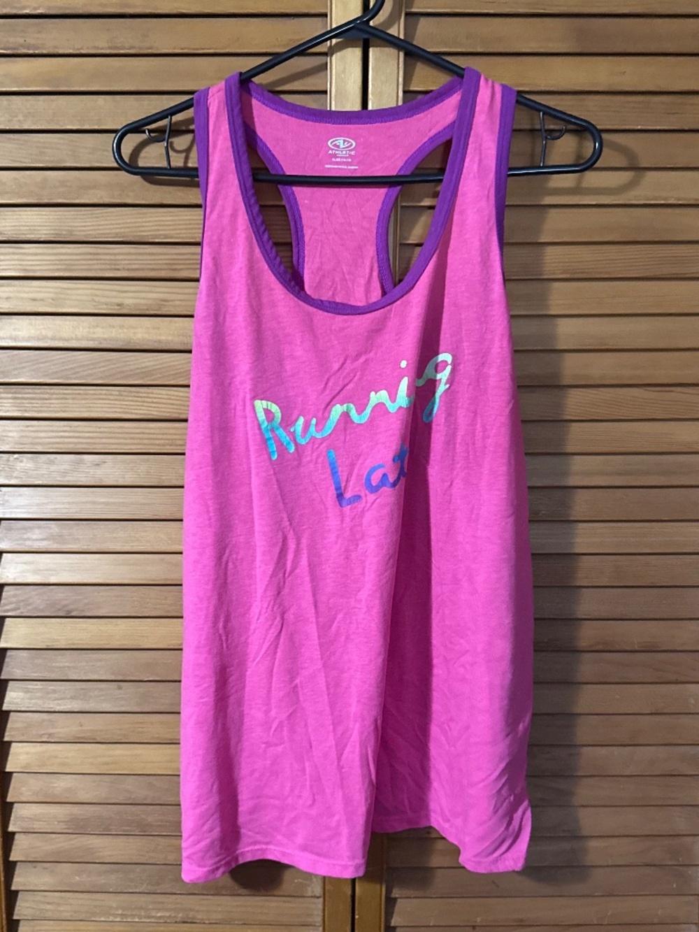 Champion Running Late Pink Graphic Tank